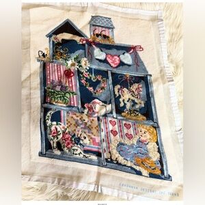 Vintage Candamar Something Special Dollhouse shadowbox needlepoint - Completed